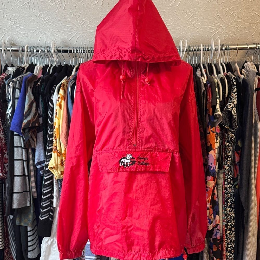 Vesi UGA Packable Half-Zip Hooded Windbreaker Jacket